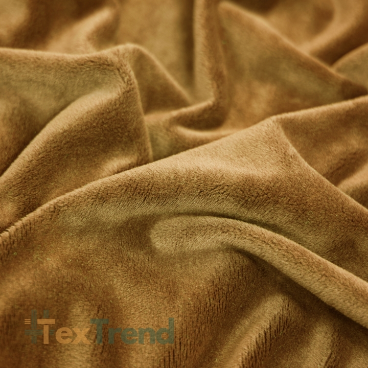 Minky Stoff / Minky Fleece – glatt – dunkles Senfgelb (Chai-Tee)