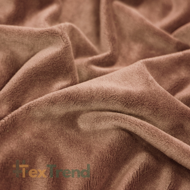 Minky Stoff / Minky Fleece – glatt – nussbraun (Mocha Mousse)