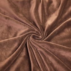 Minky Stoff / Minky Fleece – glatt – nussbraun (Mocha Mousse)
