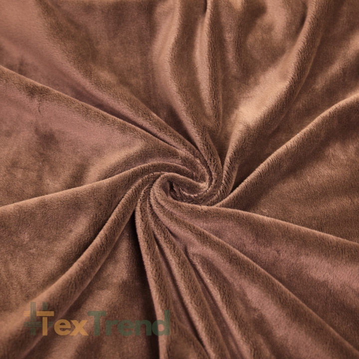 Minky Stoff / Minky Fleece – glatt – nussbraun (Mocha Mousse)