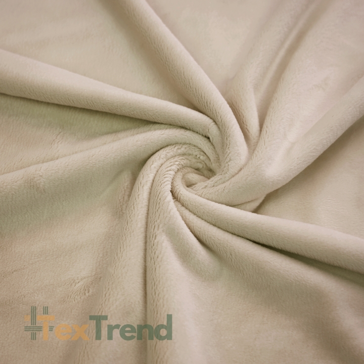 Minky Stoff / Minky Fleece – glatt – beige (Beige)