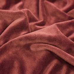 Minky Stoff / Minky Fleece – glatt – Marsala-Rosa (Marsala)