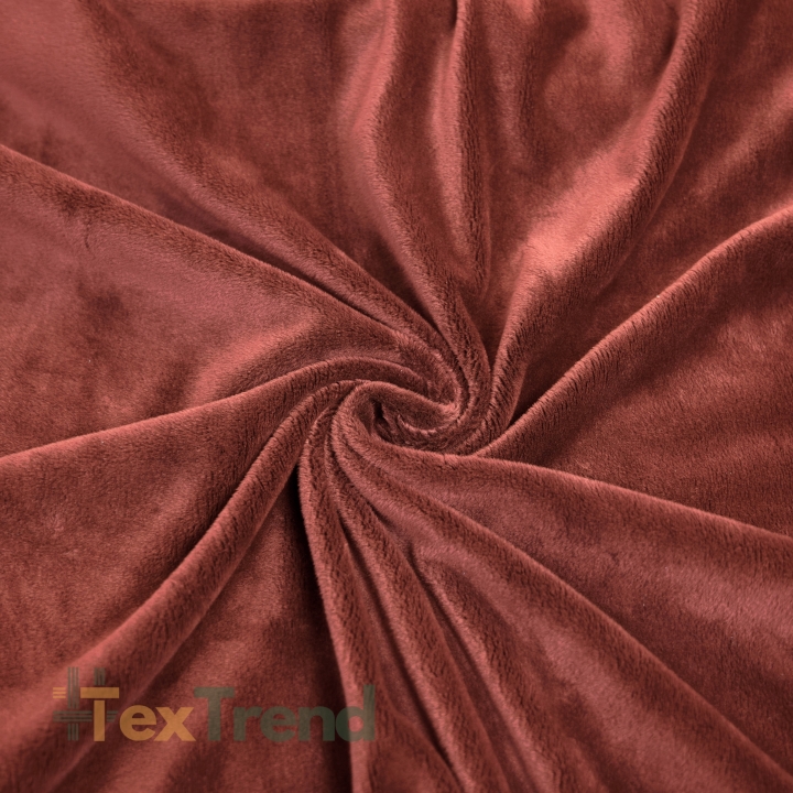 Minky Stoff / Minky Fleece – glatt – Marsala-Rosa (Marsala)