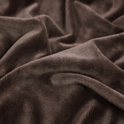 Minky Stoff / Minky Fleece – glatt – Kakao Braun (Cocoa Brown)