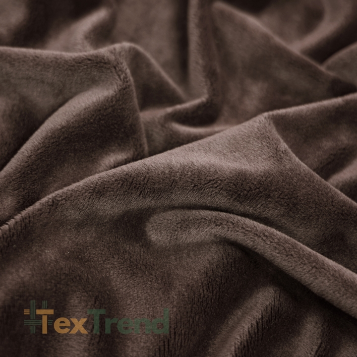 Minky Stoff / Minky Fleece – glatt – Kakao Braun (Cocoa Brown)