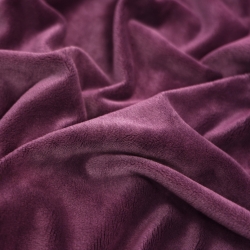 Minky Stoff / Minky Fleece – glatt – Aubergine (Grape Wine)