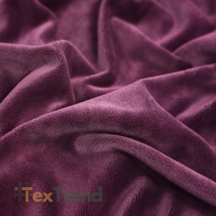 Minky Stoff / Minky Fleece – glatt – Aubergine (Grape Wine)