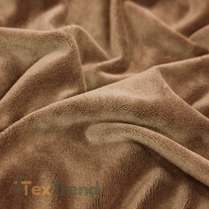 Minky Stoff / Minky Fleece – glatt – hellbraun (Toasted Coconut)