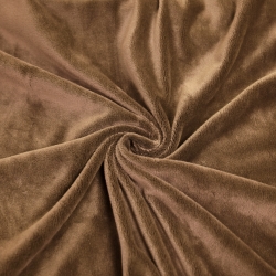 Minky Stoff / Minky Fleece – glatt – hellbraun (Toasted Coconut)