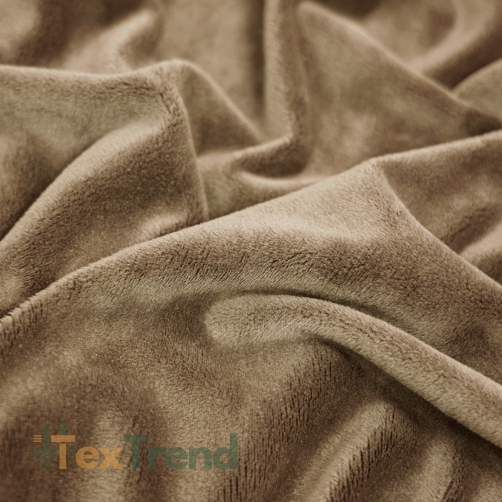 Minky Stoff / Minky Fleece – glatt – Mandel (Almondine)