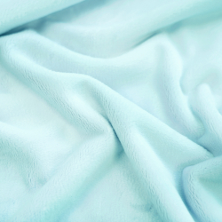 Minky Stoff / Minky Fleece – glatt – hellblau