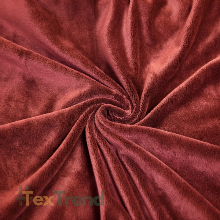 Minky Stoff / Minky Fleece – glatt – Ketchup