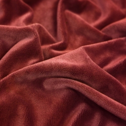 Minky Stoff / Minky Fleece – glatt – Ketchup