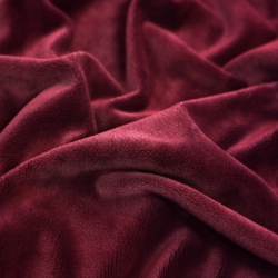 Minky Stoff / Minky Fleece – glatt – kirschrot