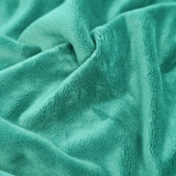 Minky Stoff / Minky Fleece – glatt – azurblau