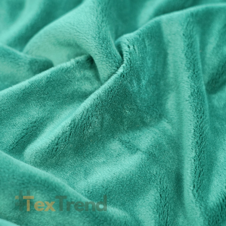 Minky Stoff / Minky Fleece – glatt – azurblau