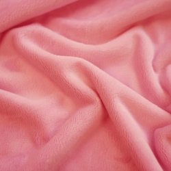 Minky Stoff / Minky Fleece – glatt – gefrorene Erdbeere