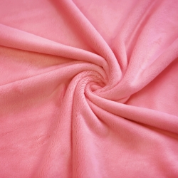 Minky Stoff / Minky Fleece – glatt – gefrorene Erdbeere