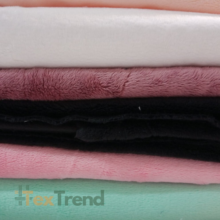 Minky Stoff / Minky Fleece – glatt – MIX Reste, Endstücke - 2kg