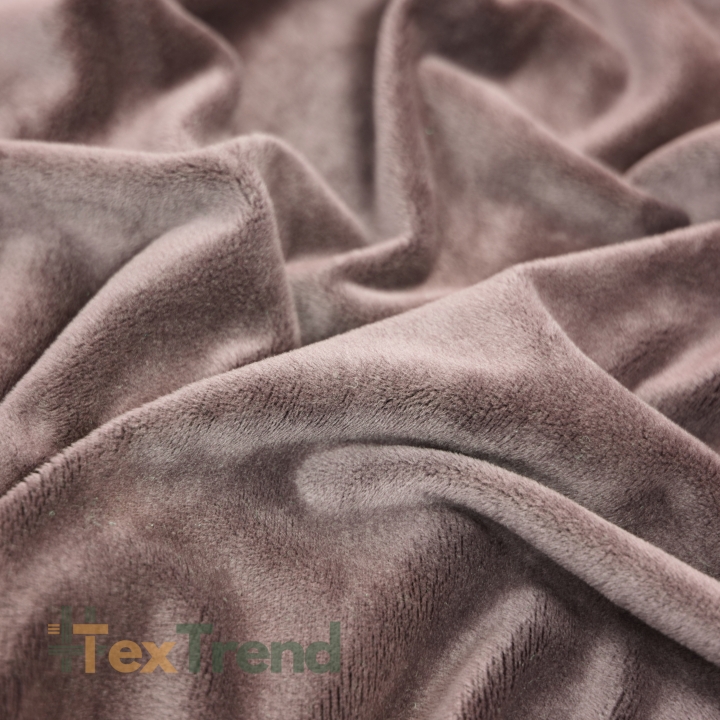 Minky Stoff / Minky Fleece – glatt – dunkel schmutzig rosa (Nostalgia Rose)