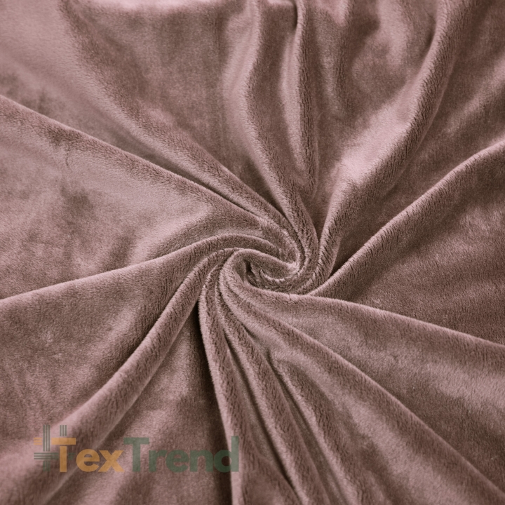 Minky Stoff / Minky Fleece – glatt – dunkel schmutzig rosa (Nostalgia Rose)