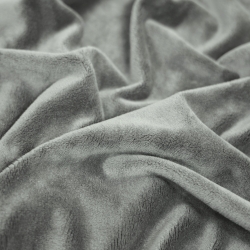 Minky Stoff / Minky Fleece – glatt – grau (Dapple gray)