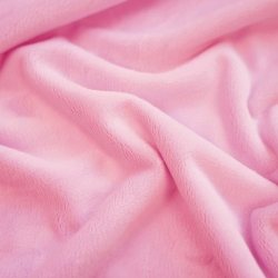 Minky Stoff / Minky Fleece – glatt – hellrosa (Candy pink)