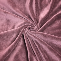 Minky Stoff / Minky Fleece – glatt – schmutzig rosa (Fingerhut)