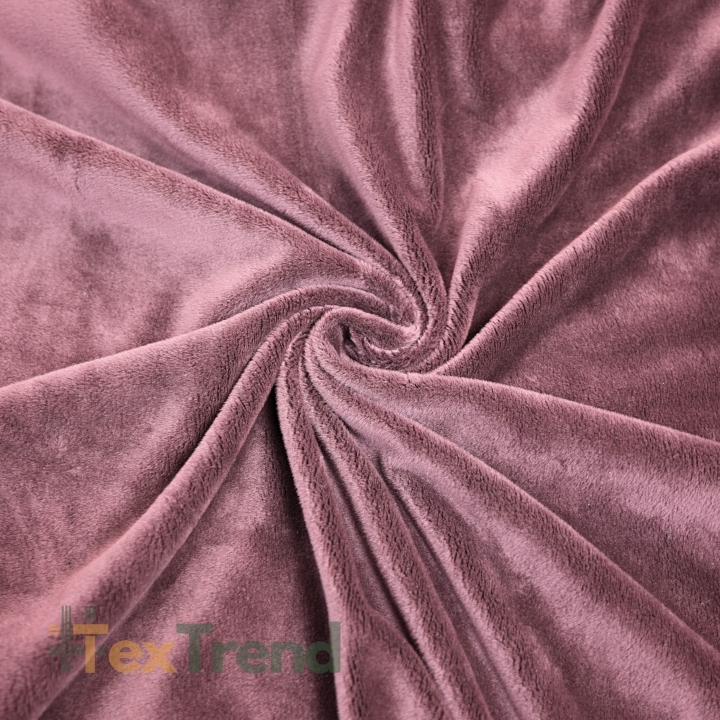 Minky Stoff / Minky Fleece – glatt – schmutzig rosa (Fingerhut)