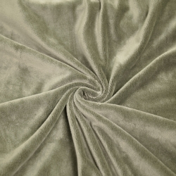 Minky Stoff / Minky Fleece – glatt – beige-oliv (Tidal Foam)
