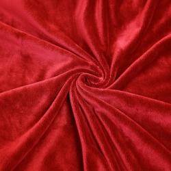 Minky Stoff / Minky Fleece – glatt – rot (Tomate)