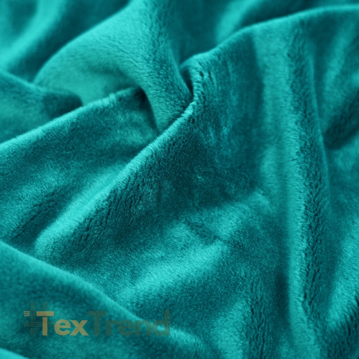 Minky Stoff / Minky Fleece – glatt – dunkel türkis (Mosaic blue)