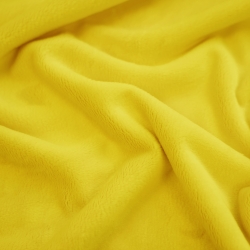 Minky Stoff / Minky Fleece – glatt – Premium gelb (Aspen Gold)