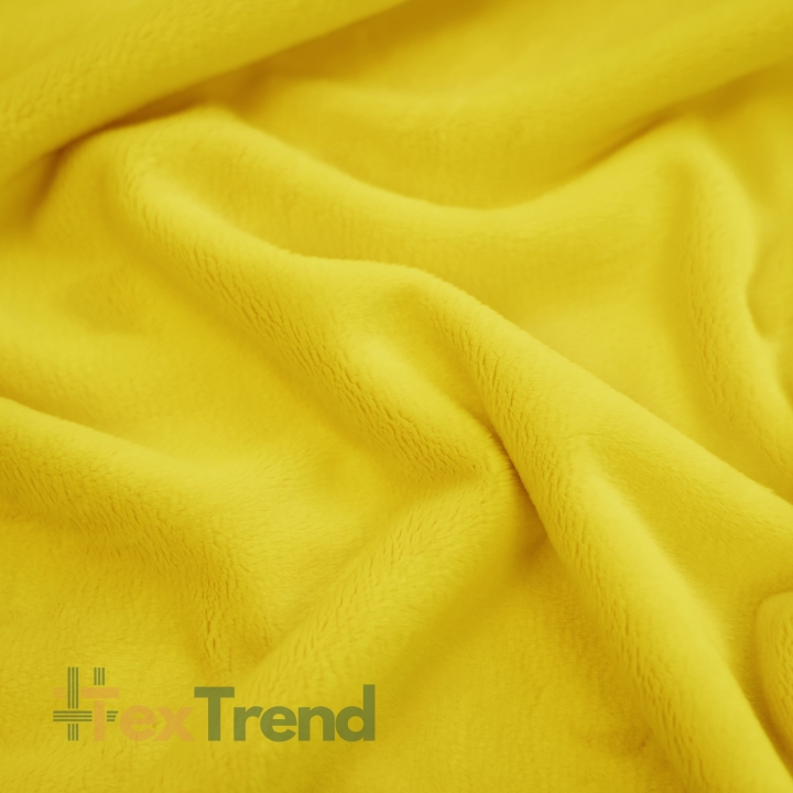 Minky Stoff / Minky Fleece – glatt – Premium gelb (Aspen Gold)