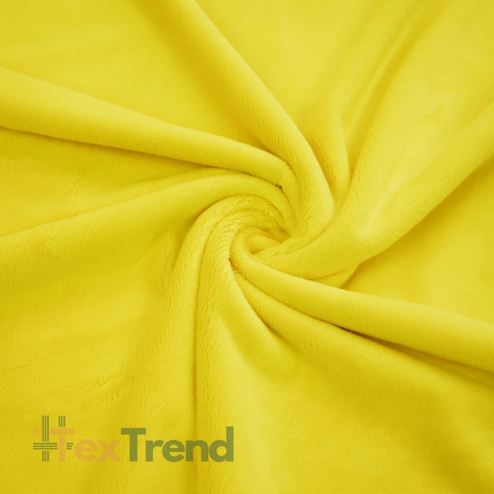Minky Stoff / Minky Fleece – glatt – Premium gelb (Aspen Gold)