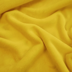 Minky Stoff / Minky Fleece – glatt – senfgelb (Spicy Mustard)
