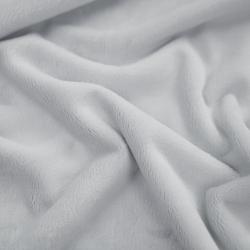 Minky Stoff / Minky Fleece – glatt – grau (Nimbus Cloud)