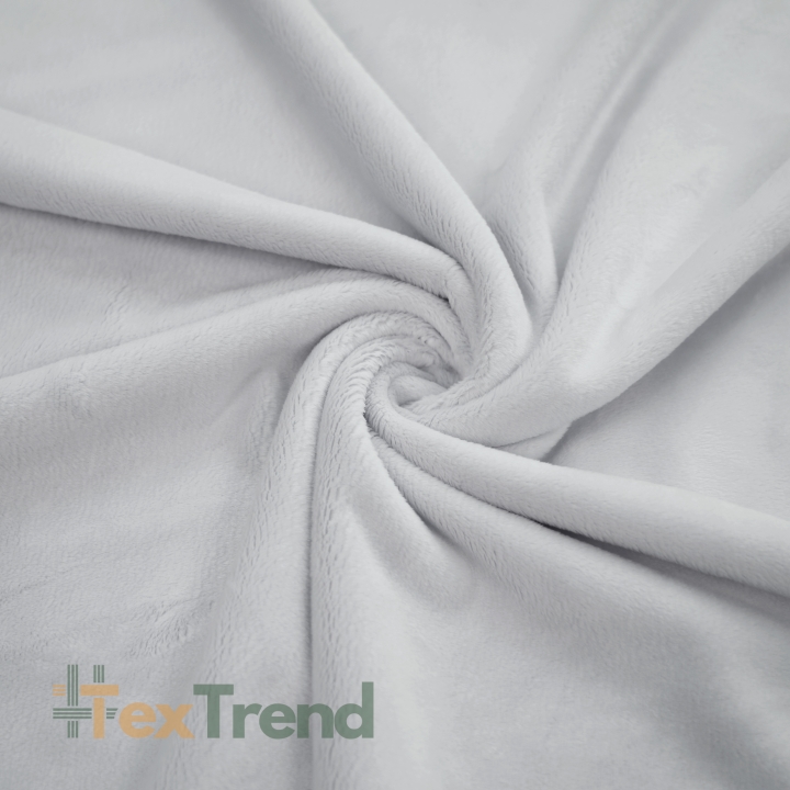 Minky Stoff / Minky Fleece – glatt – grau (Nimbus Cloud)