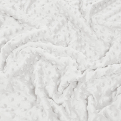 Minky Noppen Stoff / Minky Fleece – weich -weiß  (White)