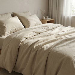 100% Baumwolle einfarbig sandfarben 220cm - 96