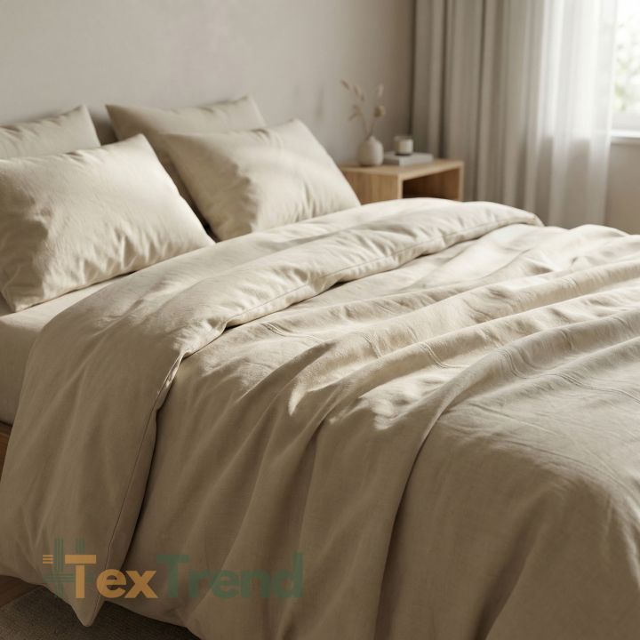 100% Baumwolle einfarbig sandfarben 220cm - 96