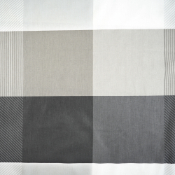 100% Baumwolle große grau-braune Karos