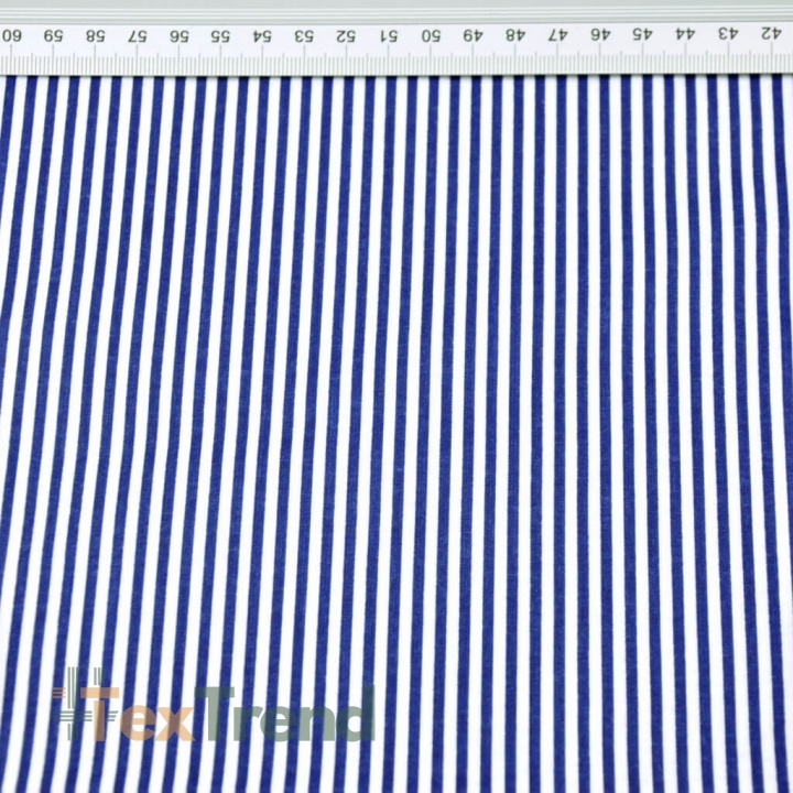 100% Baumwolle Streifen in marineblau und weiß