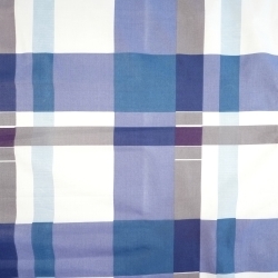 100% Baumwolle große blau-lila Karos