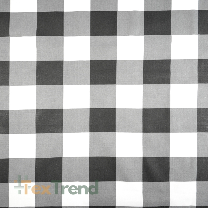 100% Baumwolle große Buffalo Karos schwarz-weiß