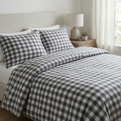 100% Baumwolle große Buffalo Karos schwarz-weiß