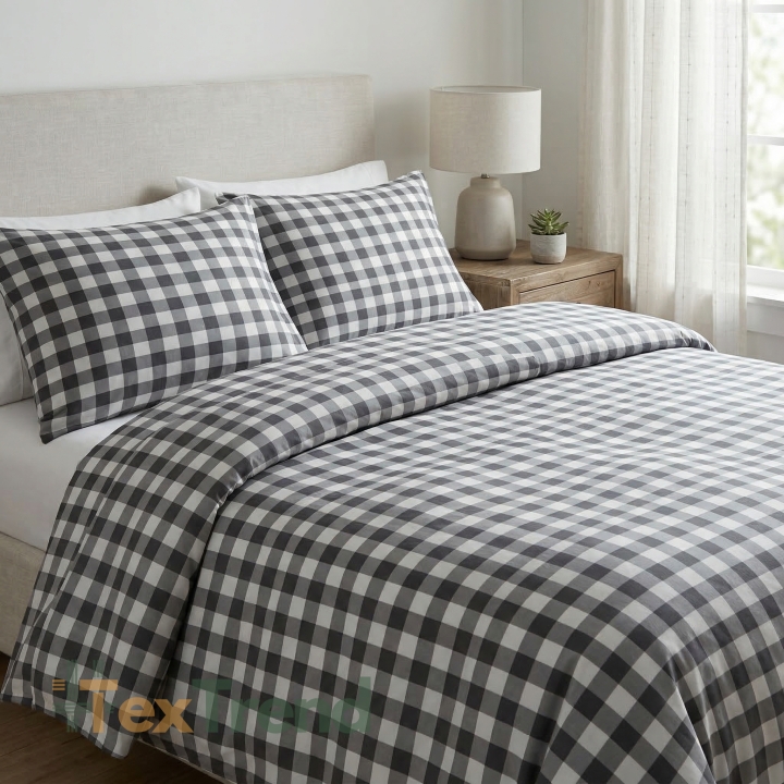 100% Baumwolle große Buffalo Karos schwarz-weiß