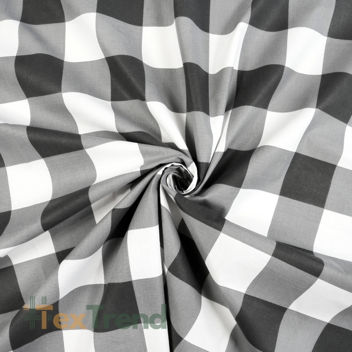 100% Baumwolle große Buffalo Karos schwarz-weiß