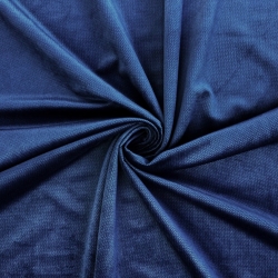 Samt glatt Indigo Blau