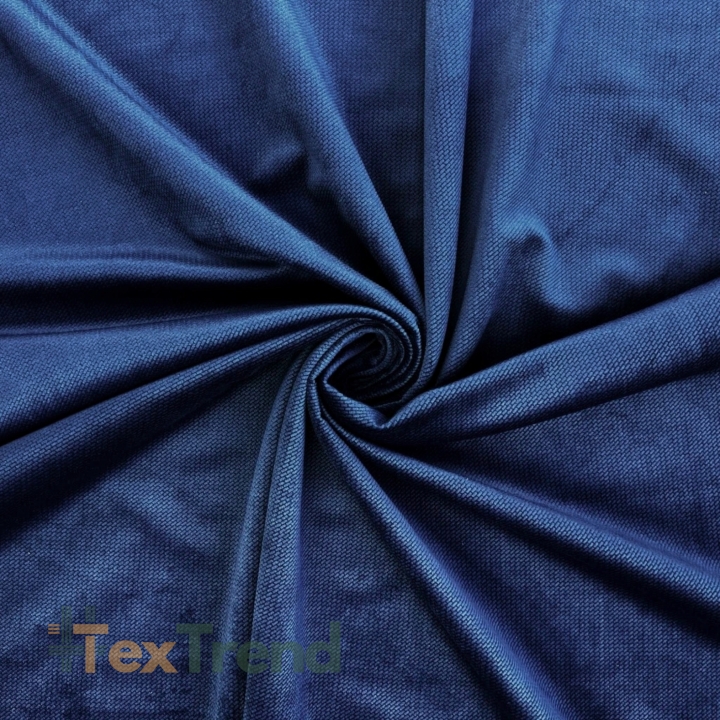 Samt glatt Indigo Blau
